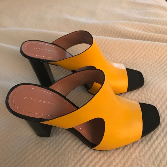 mustard mules heels
